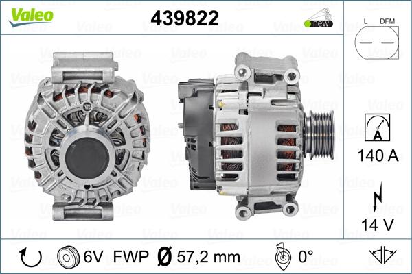 Valeo 439822 - Generator alexcarstop-ersatzteile.com