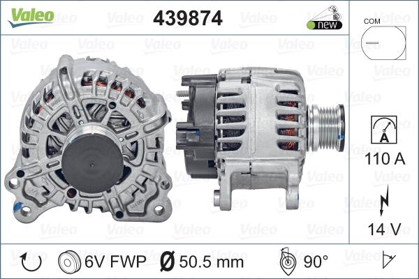 Valeo 439874 - Generator alexcarstop-ersatzteile.com