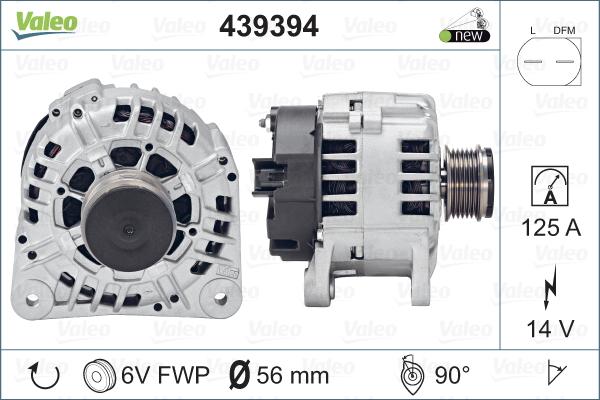 Valeo 439394 - Generator alexcarstop-ersatzteile.com