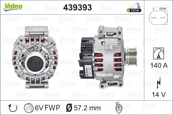 Valeo 439393 - Generator alexcarstop-ersatzteile.com