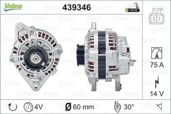 Valeo 439346 - Generator alexcarstop-ersatzteile.com