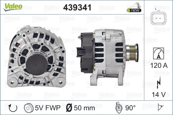 Valeo 439341 - Generator alexcarstop-ersatzteile.com