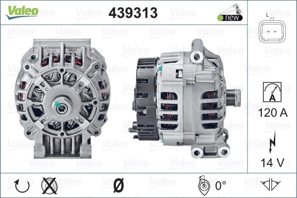 Valeo 439313 - Generator alexcarstop-ersatzteile.com