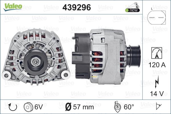 Valeo 439296 - Generator alexcarstop-ersatzteile.com