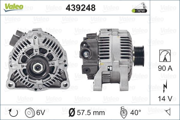 Valeo 439248 - Generator alexcarstop-ersatzteile.com