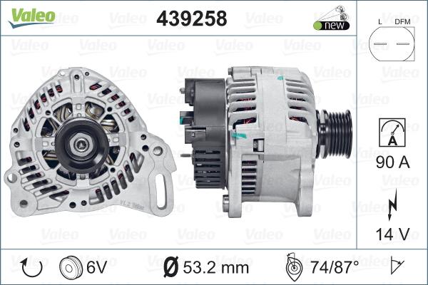 Valeo 439258 - Generator alexcarstop-ersatzteile.com