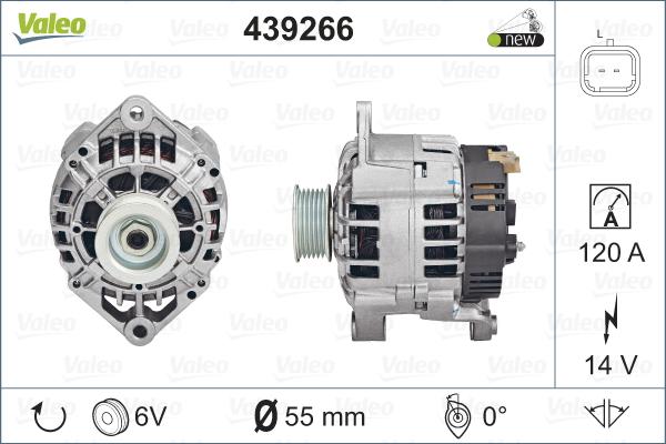 Valeo 439266 - Generator alexcarstop-ersatzteile.com