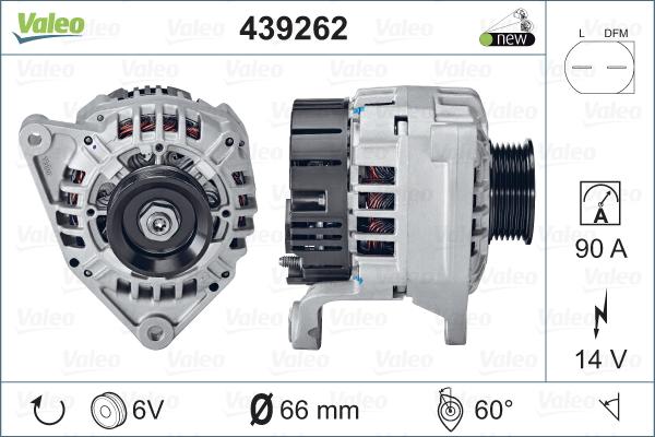 Valeo 439262 - Generator alexcarstop-ersatzteile.com