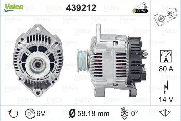 Valeo 439212 - Generator alexcarstop-ersatzteile.com