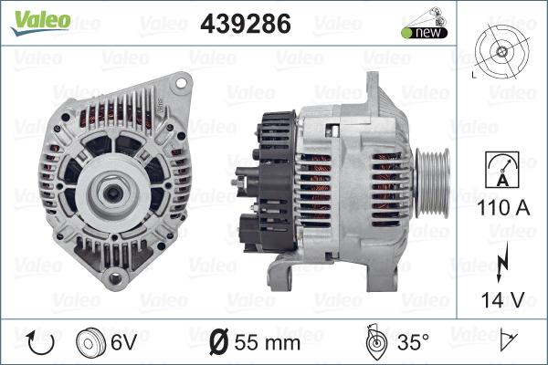 Valeo 439286 - Generator alexcarstop-ersatzteile.com