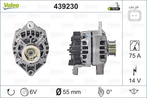 Valeo 439230 - Generator alexcarstop-ersatzteile.com