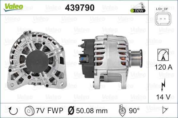 Valeo 439790 - Generator alexcarstop-ersatzteile.com