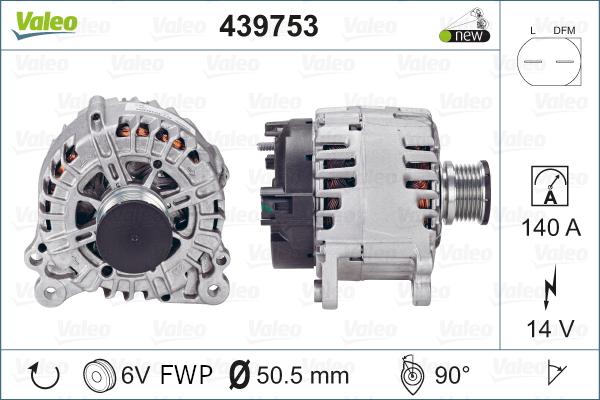 Valeo 439753 - Generator alexcarstop-ersatzteile.com