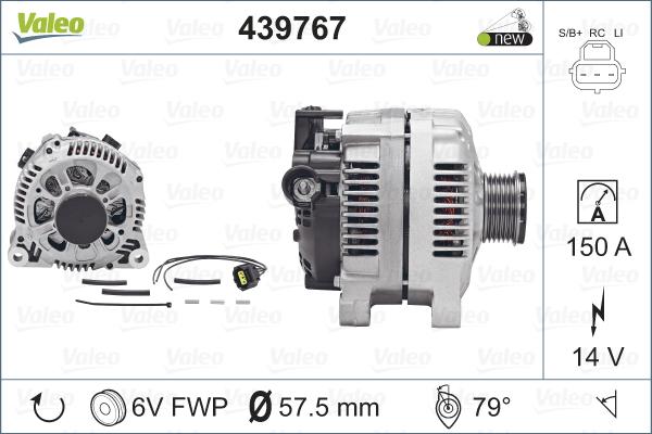 Valeo 439767 - Generator alexcarstop-ersatzteile.com