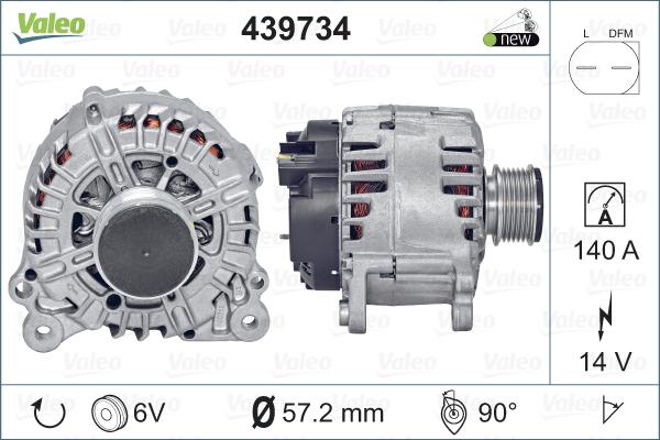 Valeo 439734 - Generator alexcarstop-ersatzteile.com