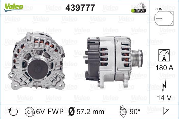 Valeo 439777 - Generator alexcarstop-ersatzteile.com