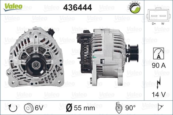 Valeo 436444 - Generator alexcarstop-ersatzteile.com