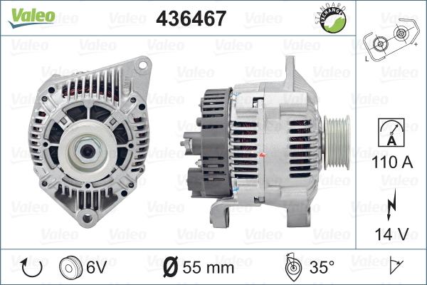 Valeo 436467 - Generator alexcarstop-ersatzteile.com