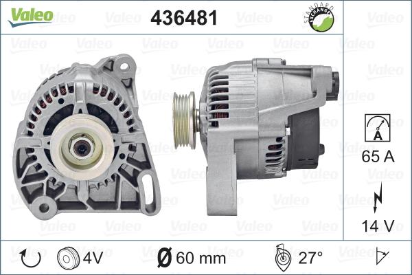 Valeo 436481 - Generator alexcarstop-ersatzteile.com