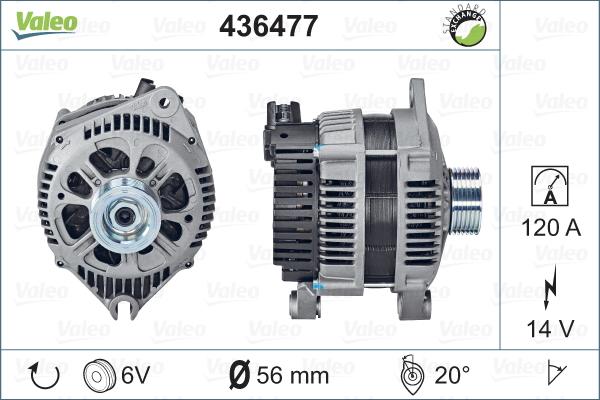 Valeo 436477 - Generator alexcarstop-ersatzteile.com