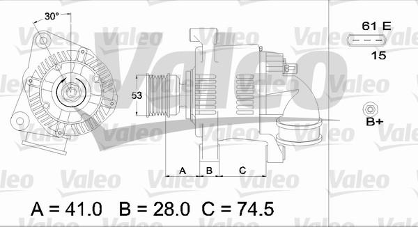 Valeo 436655 - Generator alexcarstop-ersatzteile.com