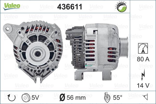 Valeo 436611 - Generator alexcarstop-ersatzteile.com