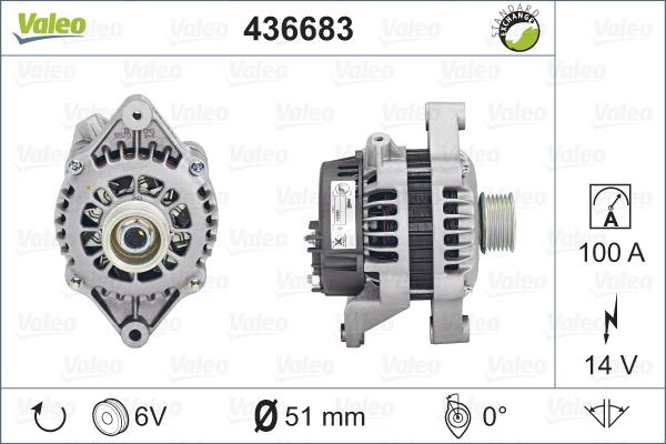 Valeo 436683 - Generator alexcarstop-ersatzteile.com