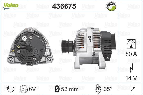 Valeo 436675 - Generator alexcarstop-ersatzteile.com