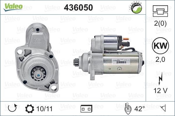 Valeo 436050 - Starter alexcarstop-ersatzteile.com