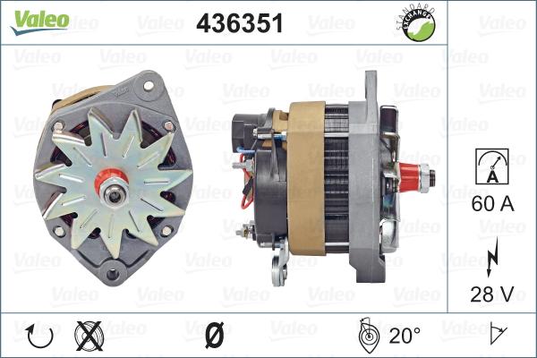 Valeo 436351 - Generator alexcarstop-ersatzteile.com