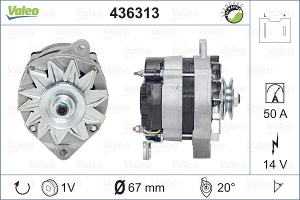 Valeo 436313 - Generator alexcarstop-ersatzteile.com