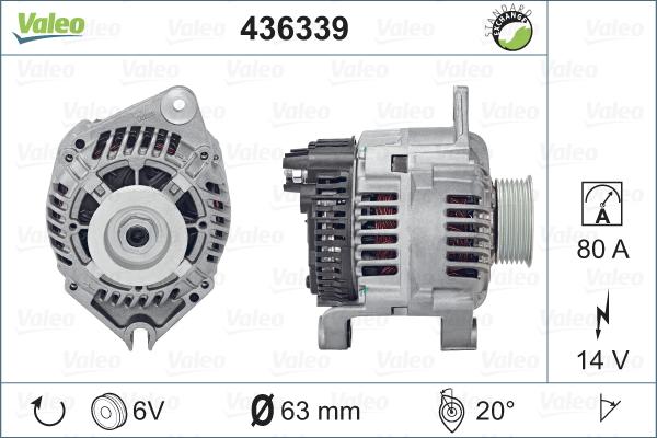 Valeo 436339 - Generator alexcarstop-ersatzteile.com