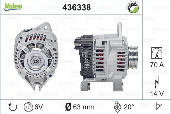 Valeo 436338 - Generator alexcarstop-ersatzteile.com