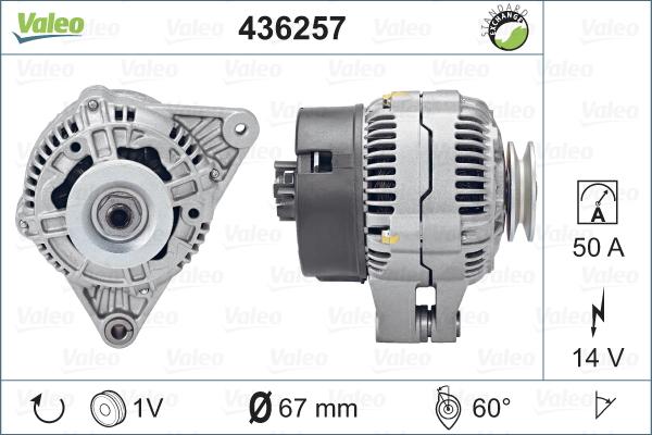 Valeo 436257 - Generator alexcarstop-ersatzteile.com