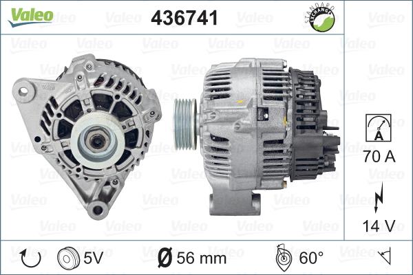 Valeo 436741 - Generator alexcarstop-ersatzteile.com