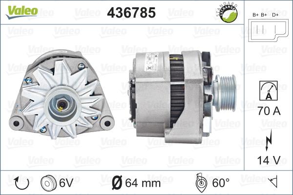 Valeo 436785 - Generator alexcarstop-ersatzteile.com