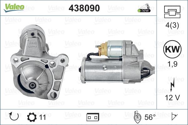 Valeo 438090 - Starter alexcarstop-ersatzteile.com