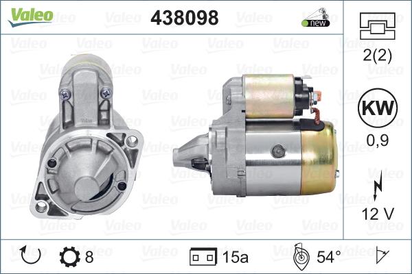 Valeo 438098 - Starter alexcarstop-ersatzteile.com