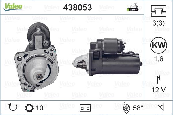 Valeo 438053 - Starter alexcarstop-ersatzteile.com