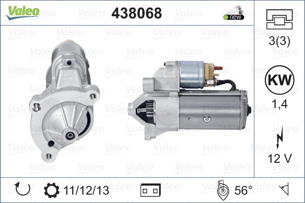 Valeo 438068 - Starter alexcarstop-ersatzteile.com