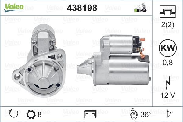 Valeo 438198 - Starter alexcarstop-ersatzteile.com