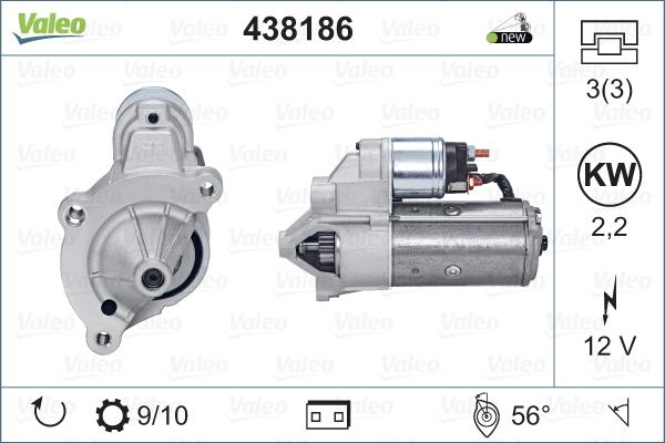 Valeo 438186 - Starter alexcarstop-ersatzteile.com