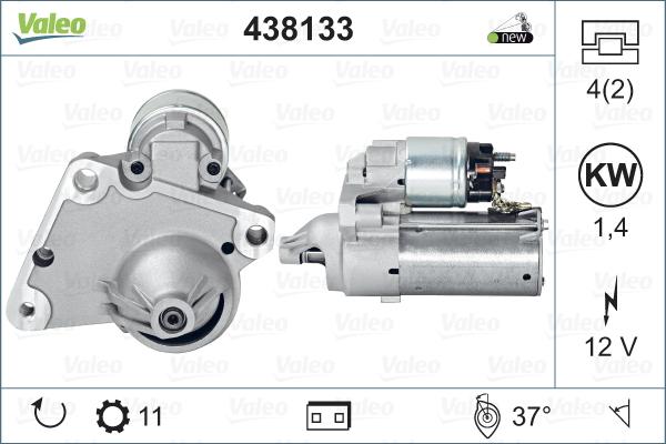 Valeo 438133 - Starter alexcarstop-ersatzteile.com