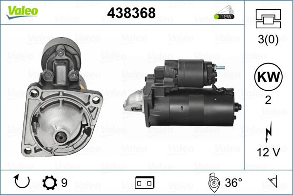 Valeo 438368 - Starter alexcarstop-ersatzteile.com