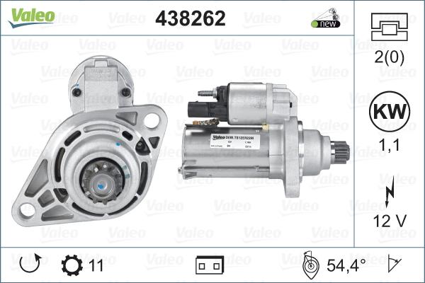 Valeo 438262 - Starter alexcarstop-ersatzteile.com