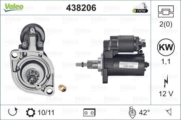 Valeo 438206 - Starter alexcarstop-ersatzteile.com