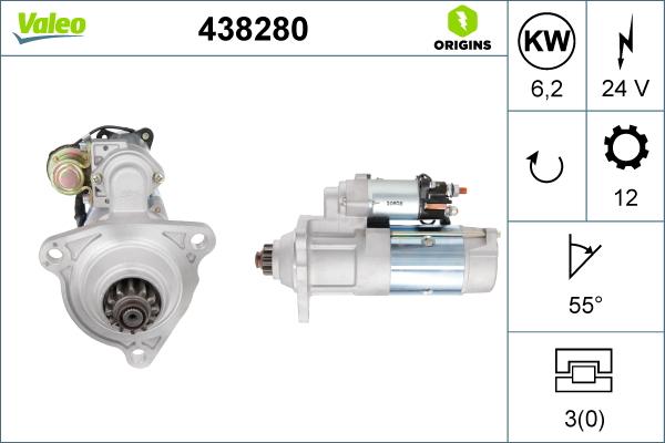 Valeo 438280 - Starter alexcarstop-ersatzteile.com