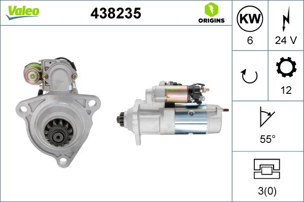 Valeo 438 235 - Starter alexcarstop-ersatzteile.com