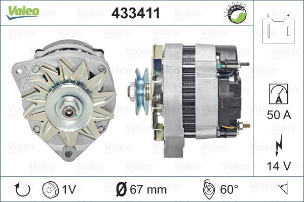 Valeo 433411 - Generator alexcarstop-ersatzteile.com