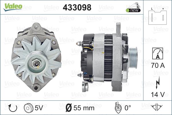 Valeo 433098 - Generator alexcarstop-ersatzteile.com